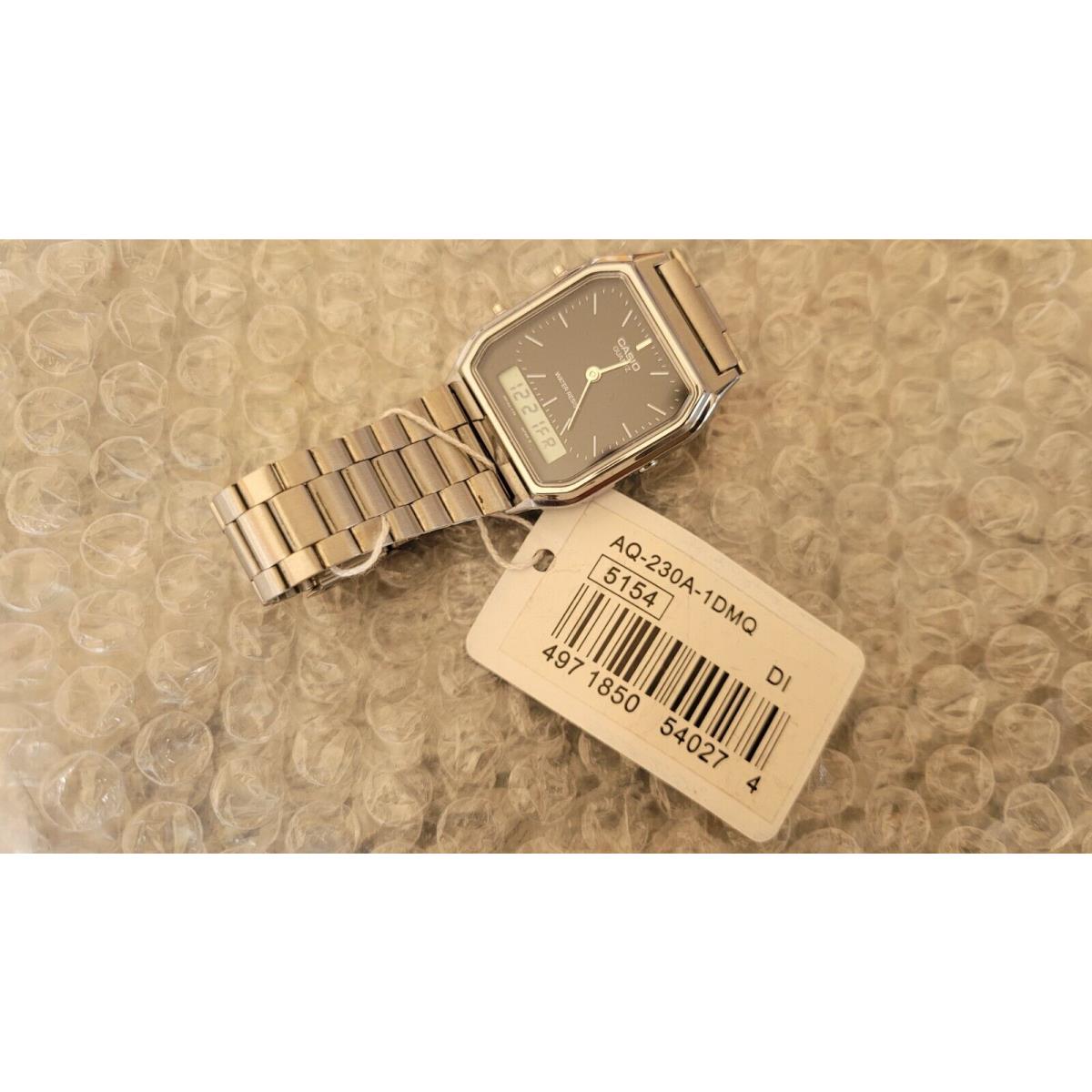 Casio AQ-230A-1D Retro Digital Analog Alarm Mens Watch AQ-230 AQ-230A