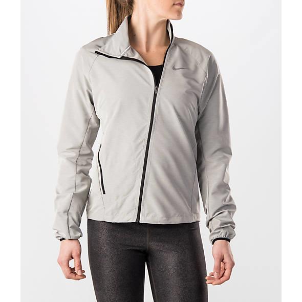 Nike Active Run XL Womens Gray Jacket Stay Dry Wind Resistant Moto Refle