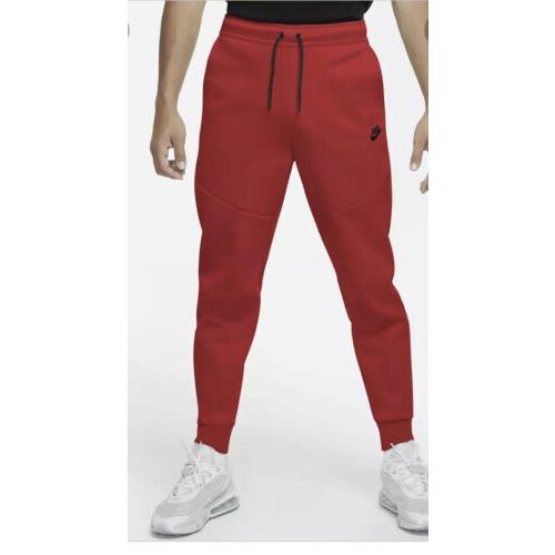 Nike Tech Fleece Joggers Gym Red Red Black CU4495-687 Men`s S