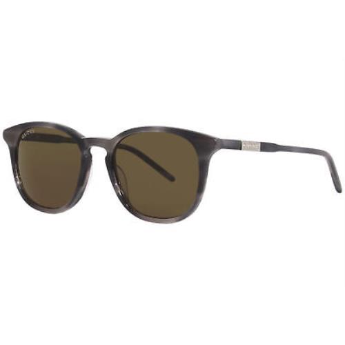 Gucci GG1157S 004 Sunglasses Men`s Grey/brown Lenses Round Shape 50mm