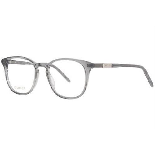 Gucci GG1157O 005 Eyeglasses Frame Men`s Grey Full Rim Round Shape 51-mm
