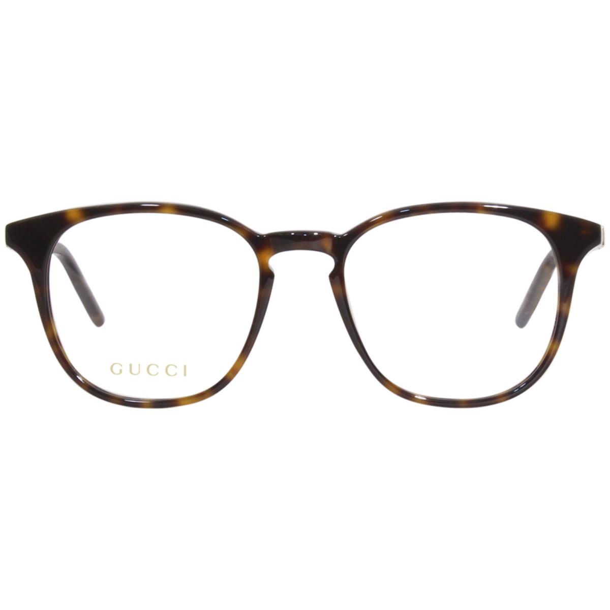 Gucci GG1157O 004 Eyeglasses Frame Men`s Havana Full Rim Round Shape 51-mm