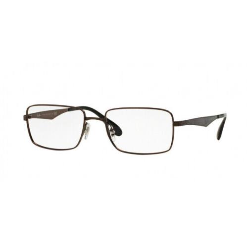 Ray-ban RB 6329 Eyeglasses 53-18-145 Dark Brown W/demo Clear Lens 2593 RX RB6329