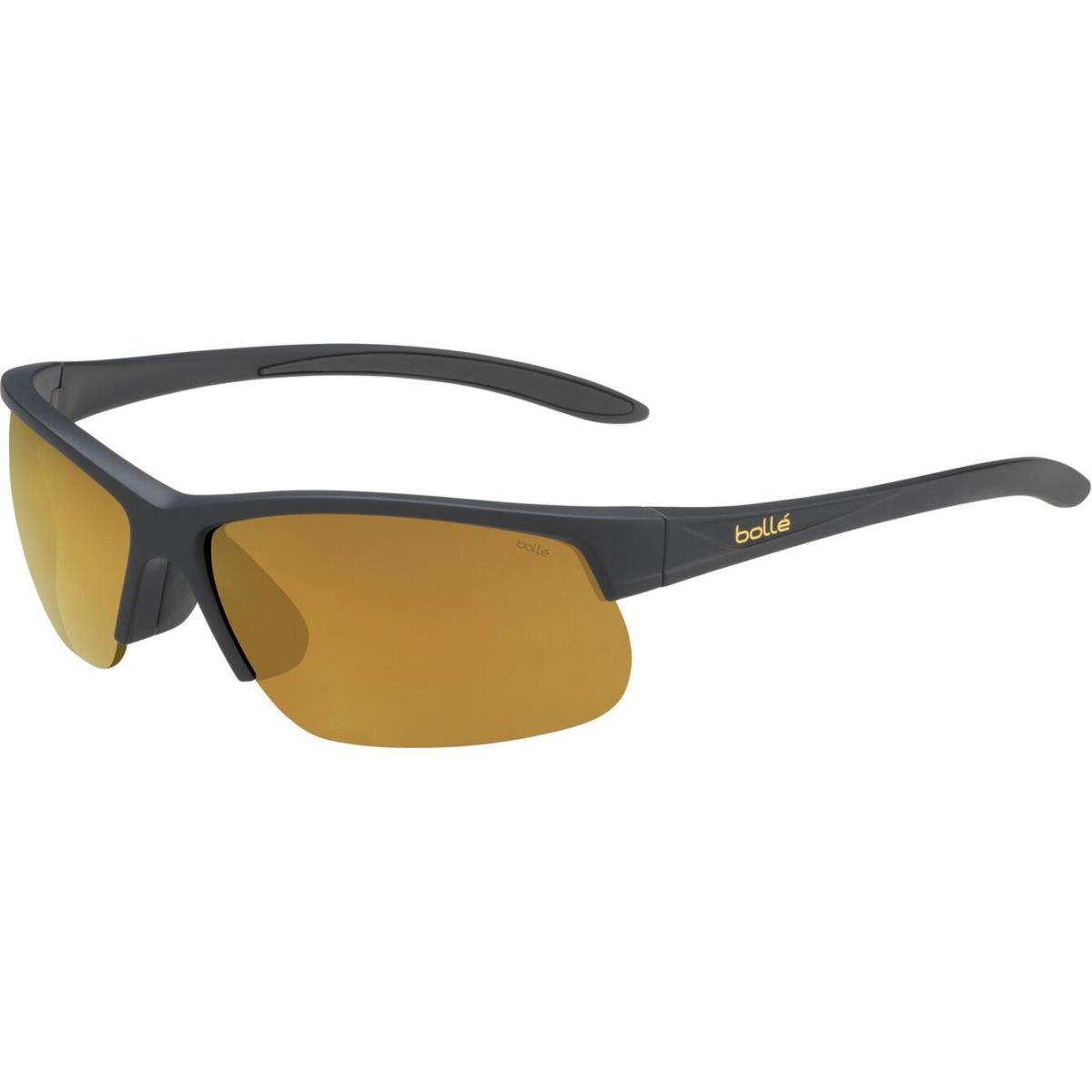 Bolle Breaker Sunglasses 12516 Matte Black / HD Polarized Brown Gold P
