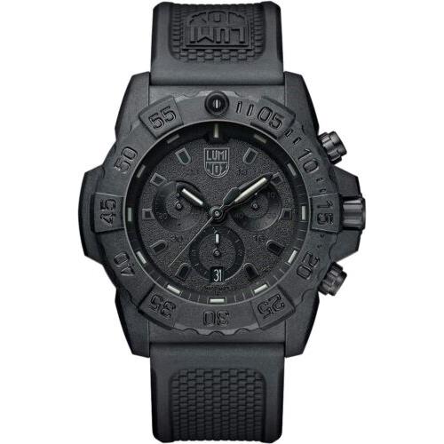 Luminox Navy Seal Chronograph Men`s Military Dive Watch 45mm Black