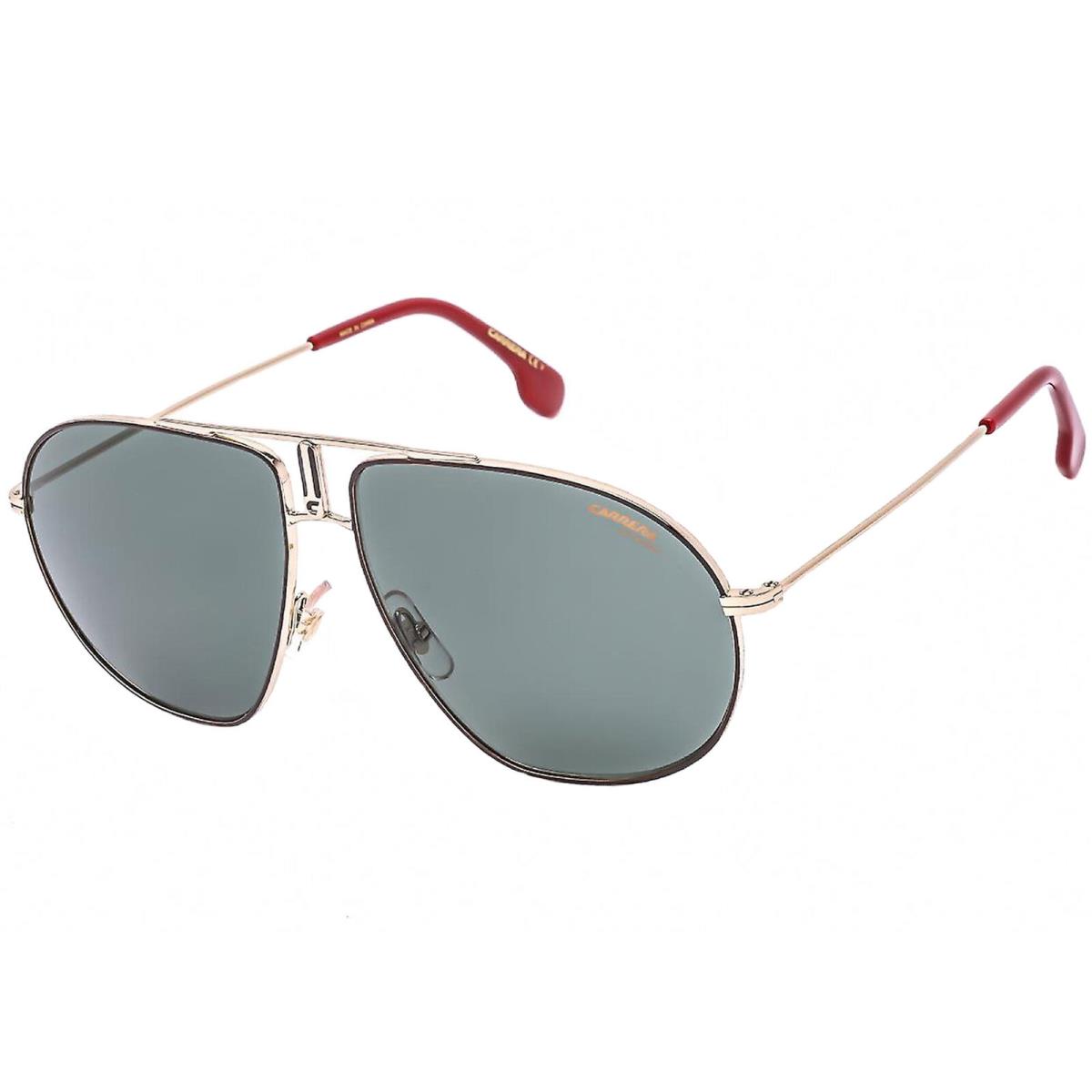 Carrera Unisex Sunglasses Gold and Brown Metal Frame Green Lens Bound 001Q QT - Frame: Gold/Brown, Lens: Green