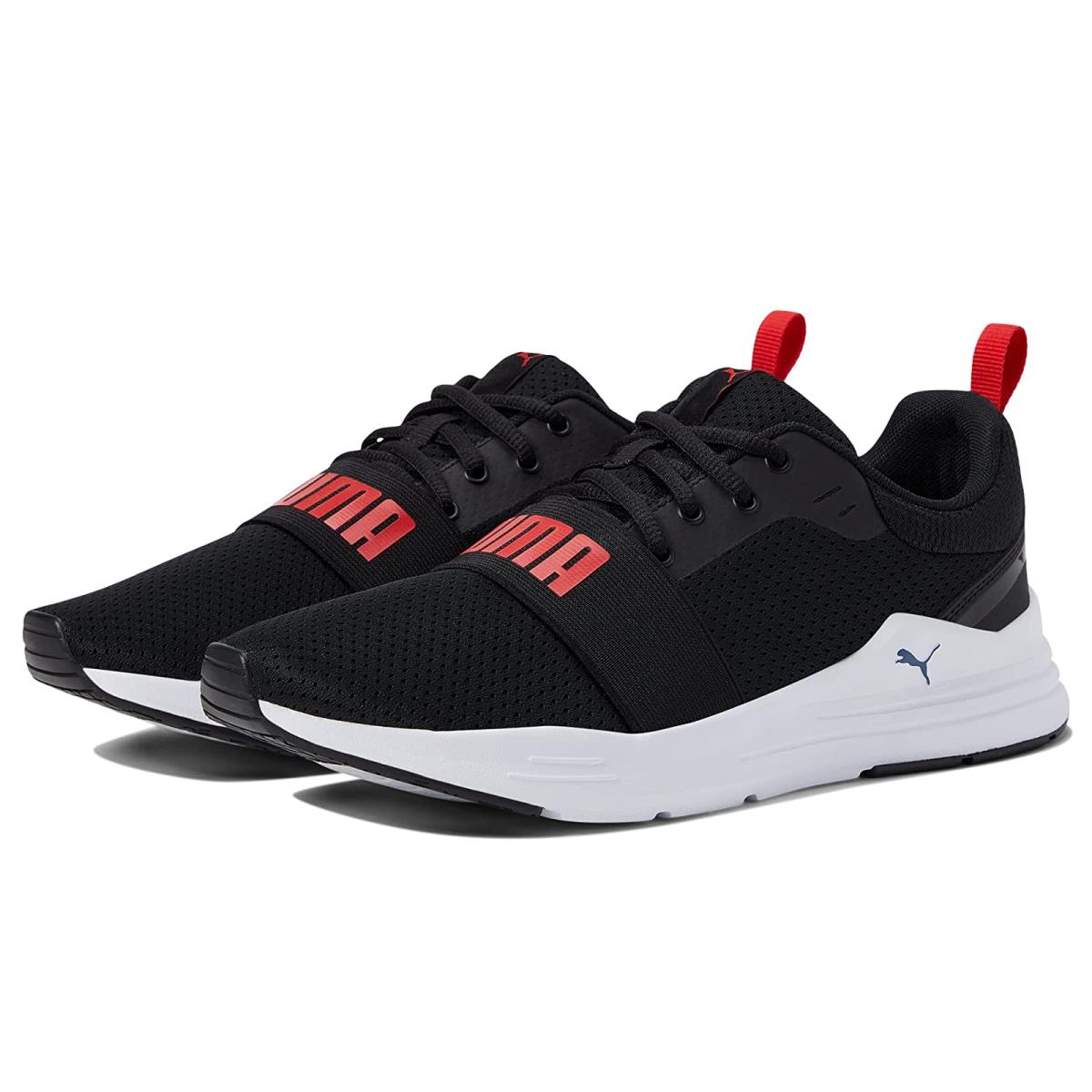 Man`s Sneakers Athletic Shoes Puma Wired Run Puma Black/High-Risk Red/Puma White