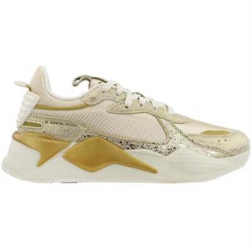 Puma 372761-01 Rs-x Winter Glimmer Lace Up Womens Sneakers Shoes Casual - Beige,Gold