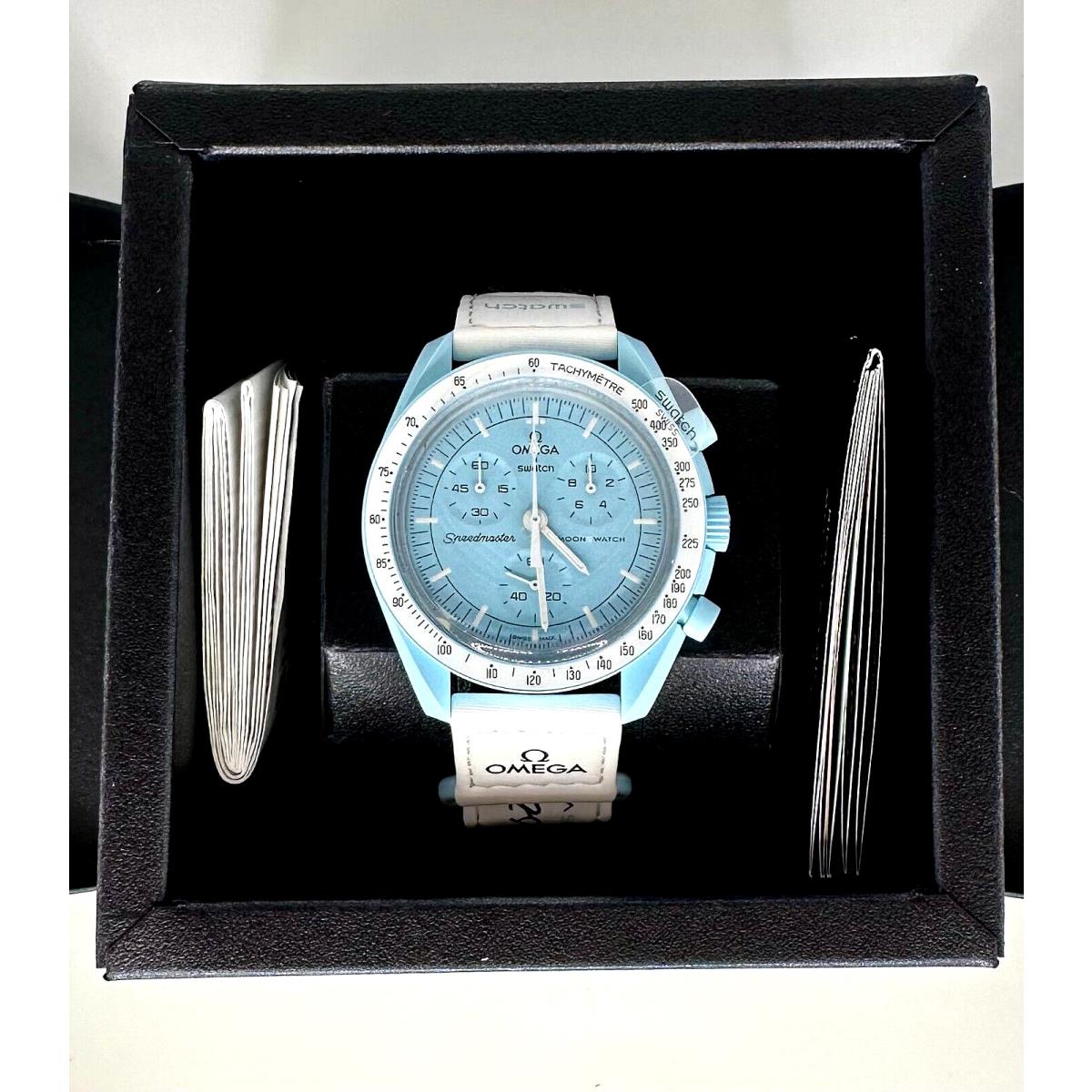 Omega X Swatch Mission to Uranus Blue Watch SO33L100