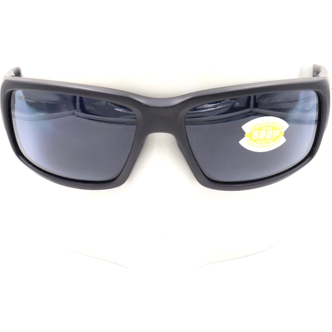 Costa Del Mar Fantail 11 Matte Black Gray 580P Sunglasses 06S9006-900600459