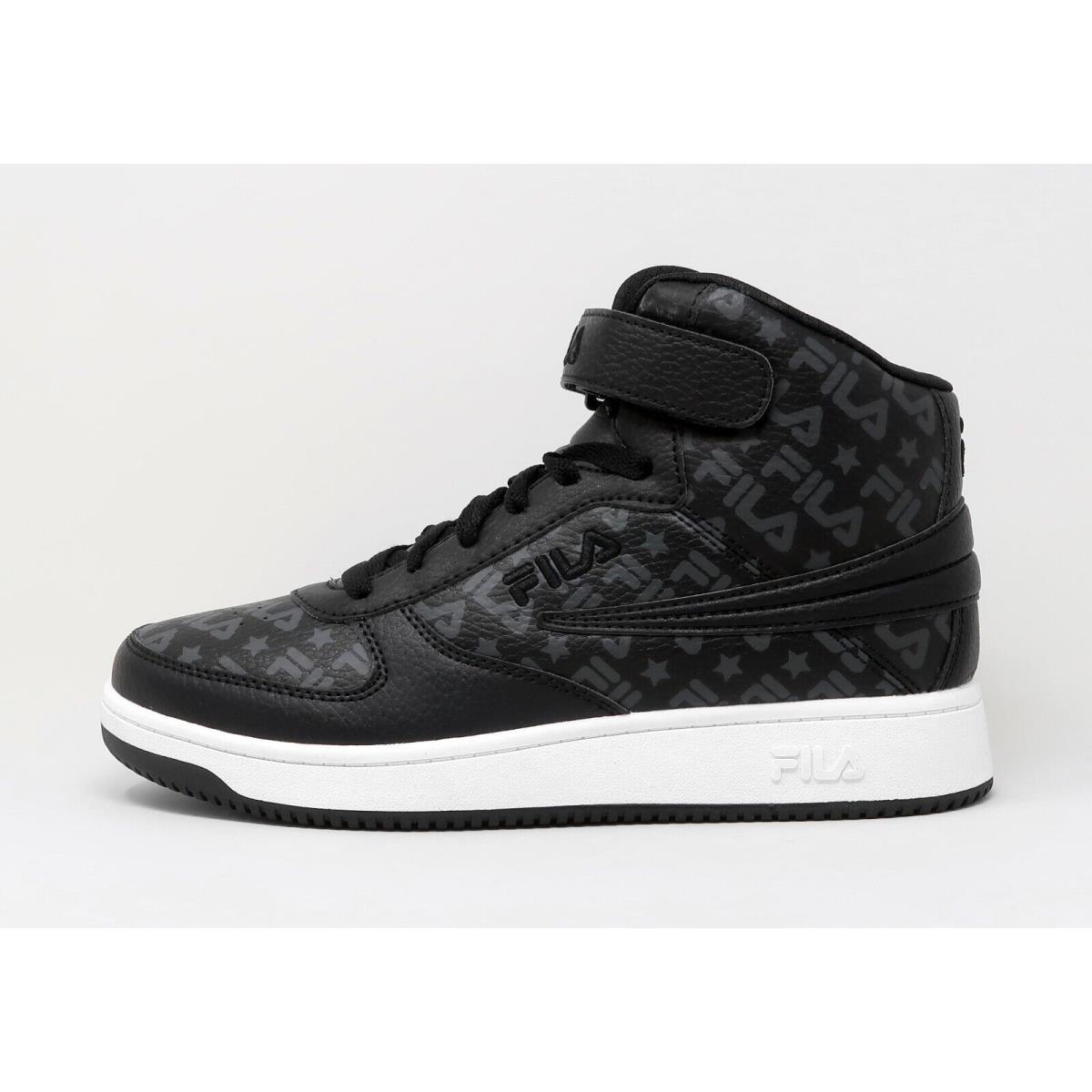 Fila A-high Stealth Stars Black Faux Leather Men Shoes Sneakers