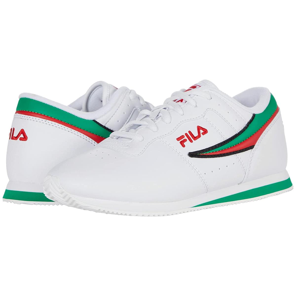 Man`s Sneakers Athletic Shoes Fila Machu Outline Flag White/Fila Red/Jelly Bean