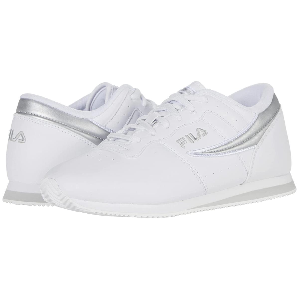 Man`s Sneakers Athletic Shoes Fila Machu Outline Flag White/Metallic Silver/White