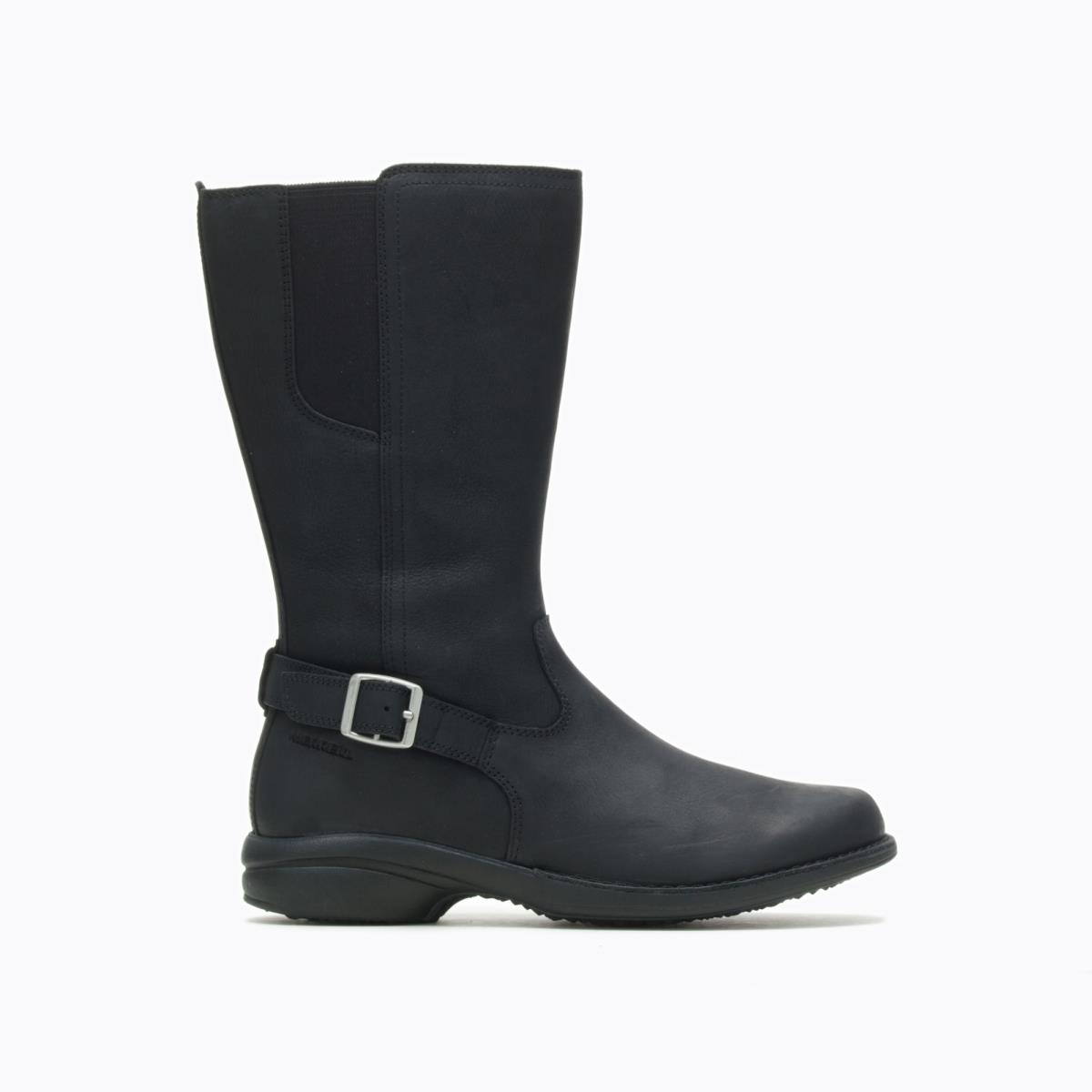 Merrell Women Andover Peak Waterproof Boots Leather Black