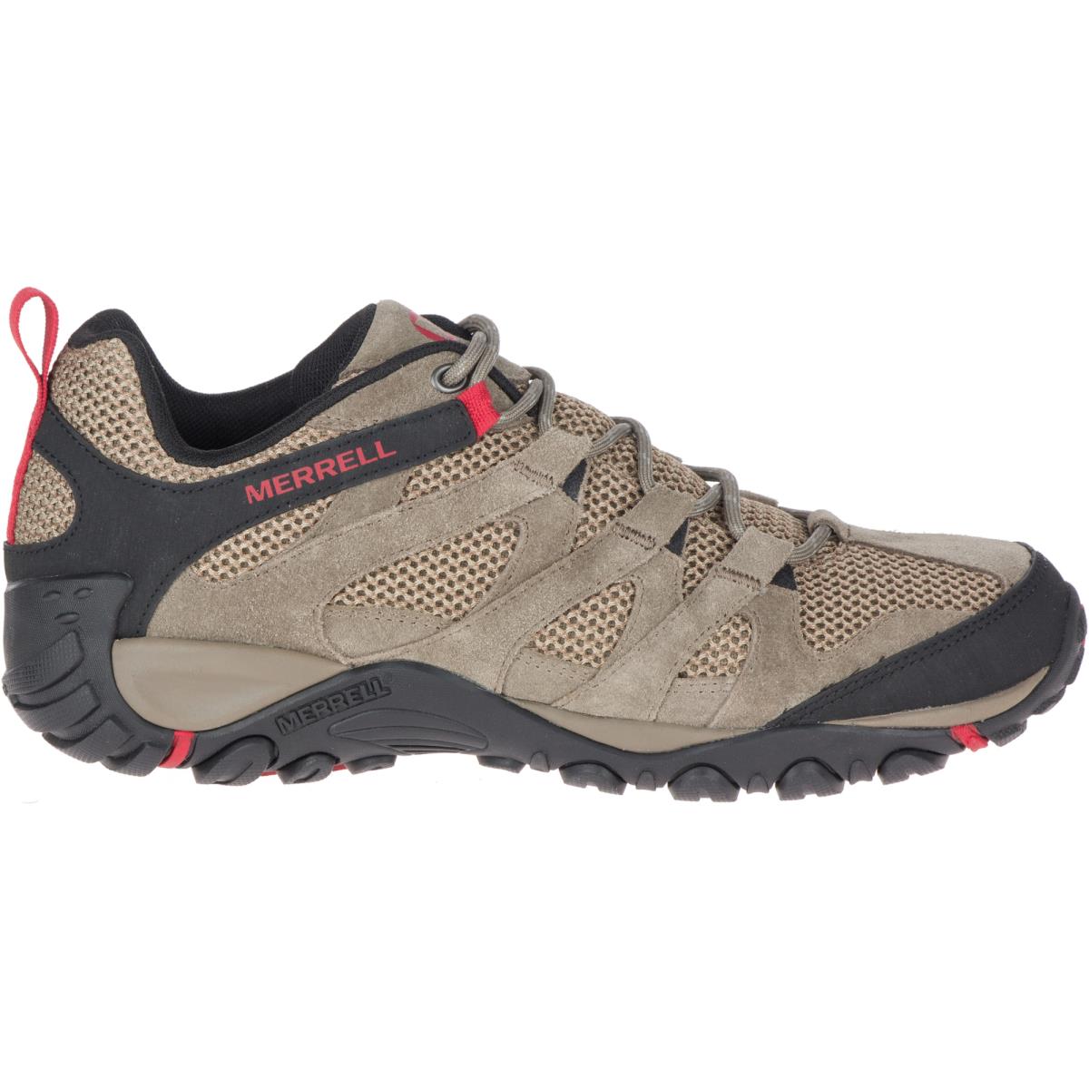 Merrell Men Alverstone Wide Width Hiking Shoes Suede Leather-and-mesh Boulder