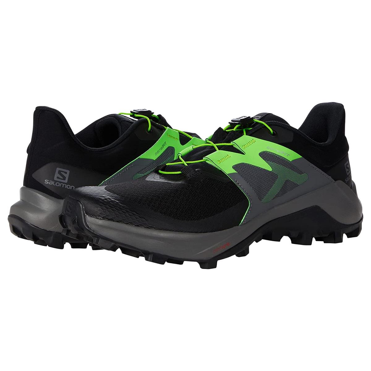 Man`s Sneakers Athletic Shoes Salomon Wildcross 2 Black/Quiet Shade/Green Gecko