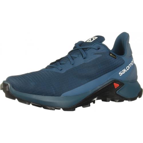 Salomon Men`s Alphacross 3 Gore-tex Trail Running Shoes Legion Blue/Mallard Blue/Night Sky