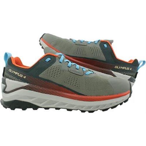 Altra Men`s Olympus 4 Trail Running Shoes Green/orange 9 D M US