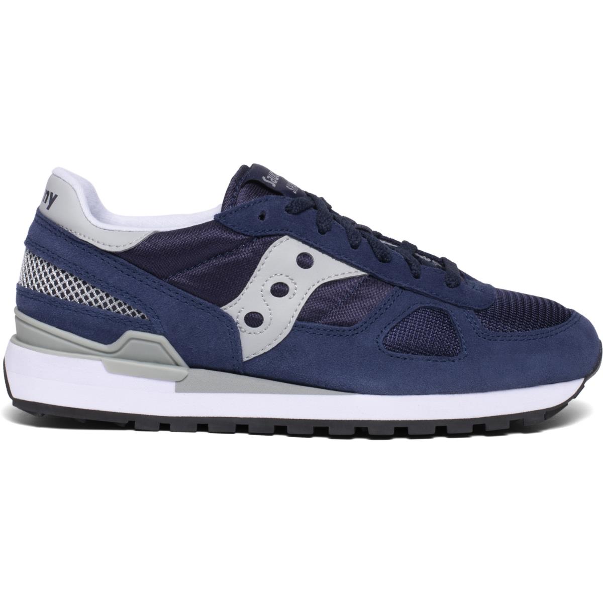 Saucony Men Shadow Running Shoes Fabric Navy / Gray
