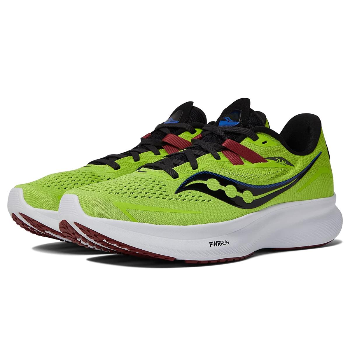 Man`s Sneakers Athletic Shoes Saucony Ride 15 Acid Lime/Spice