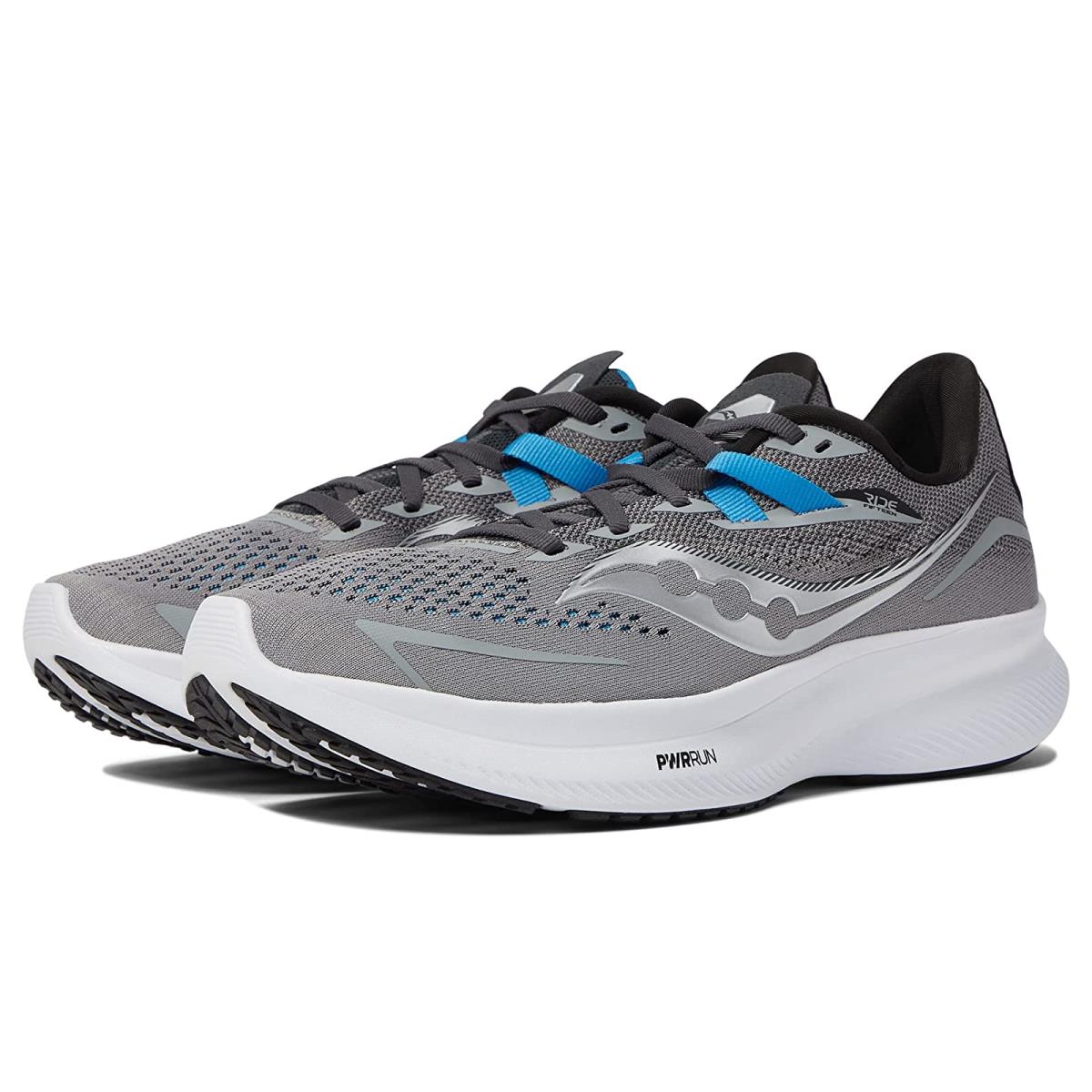 Man`s Sneakers Athletic Shoes Saucony Ride 15 Alloy/Topaz