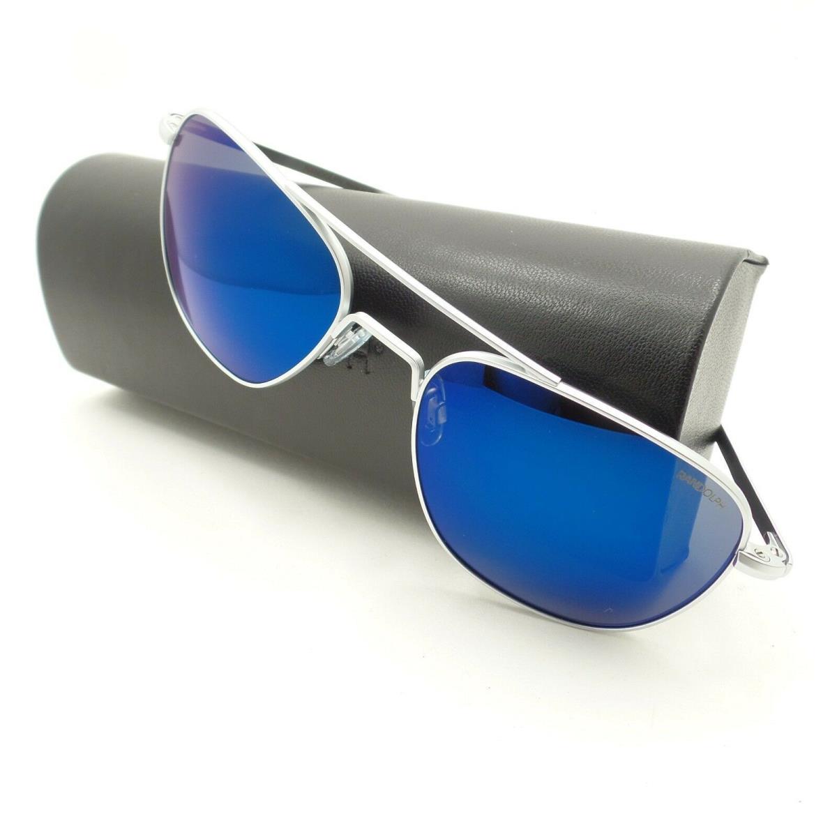Randolph Aviator Matte Chrome Atlantic Blue Bayonet Sunglasses Usa