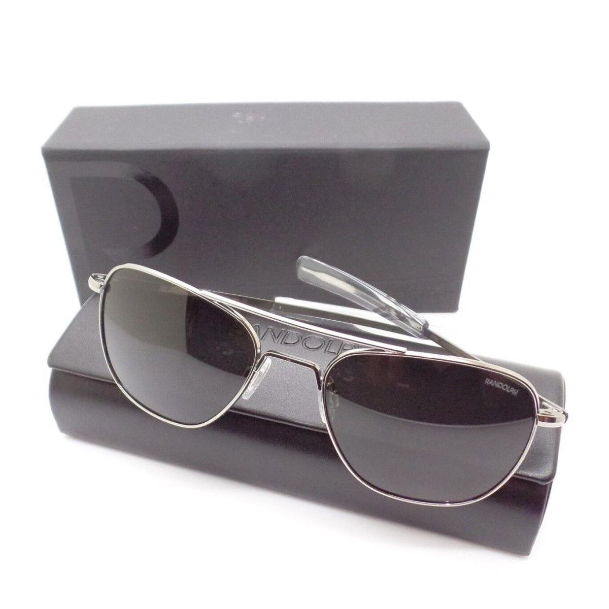 Randolph Engineering Aviator Gunmetal Bayonet Polarized Grey Sunglasses - Frame: , Lens: American Grey