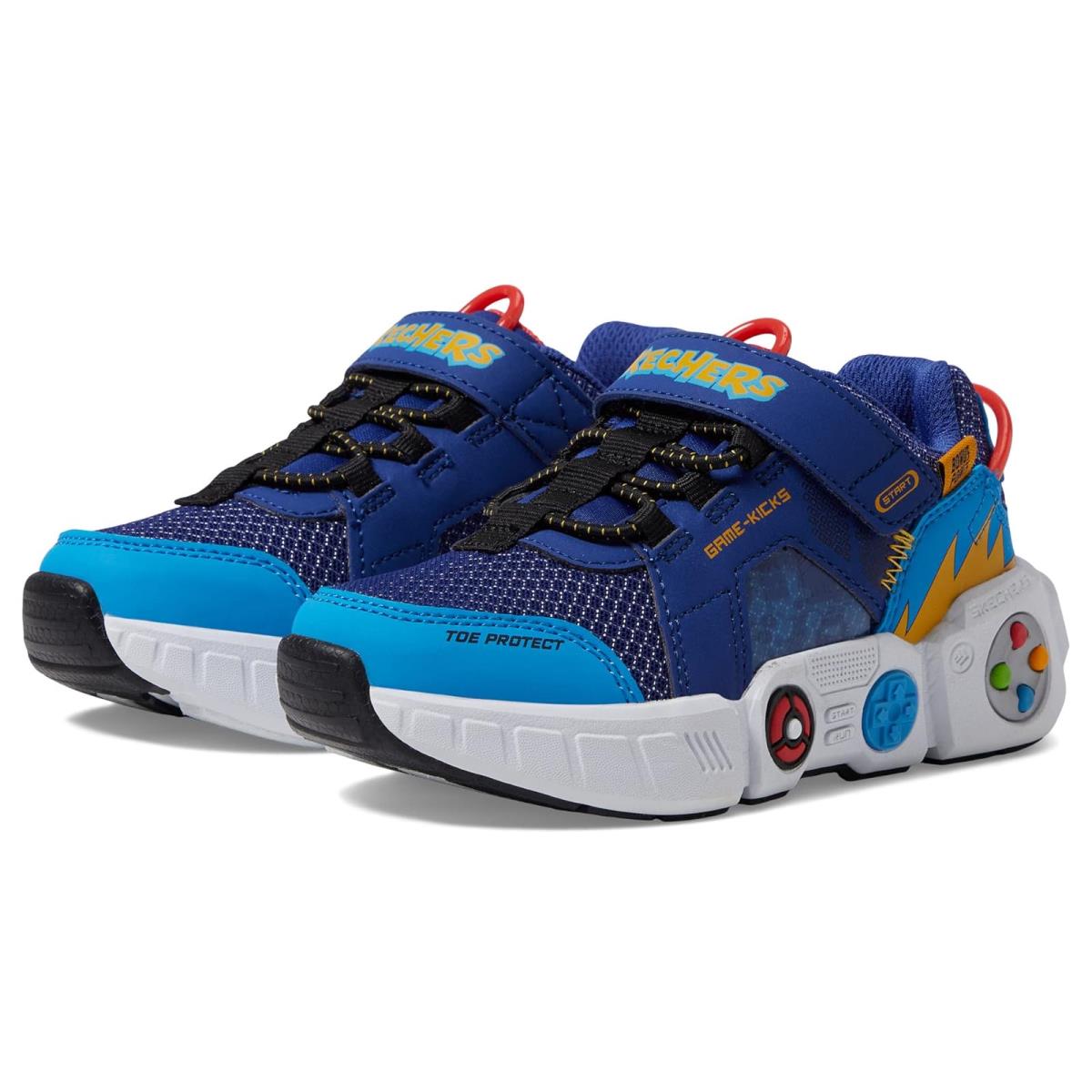 Boy`s Shoes Skechers Kids Sport-gametronix 402260L Little Kid/big Kid Royal/Multi