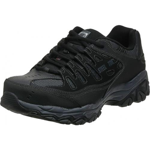 Skechers Men`s Cankton-u Industrial Shoe Black/Charcoal