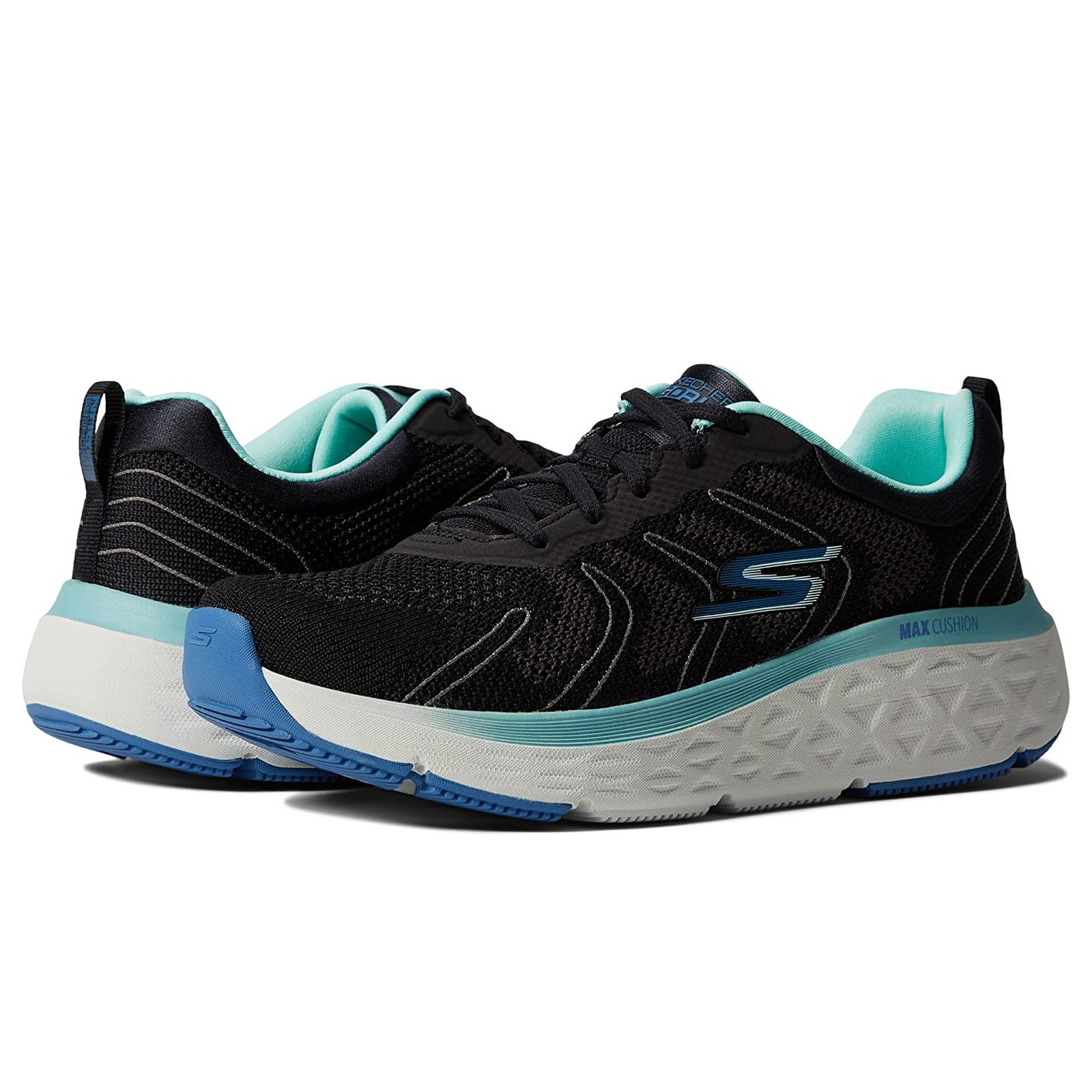 Woman`s Sneakers Athletic Shoes Skechers Max Cushioning Delta Black/Blue
