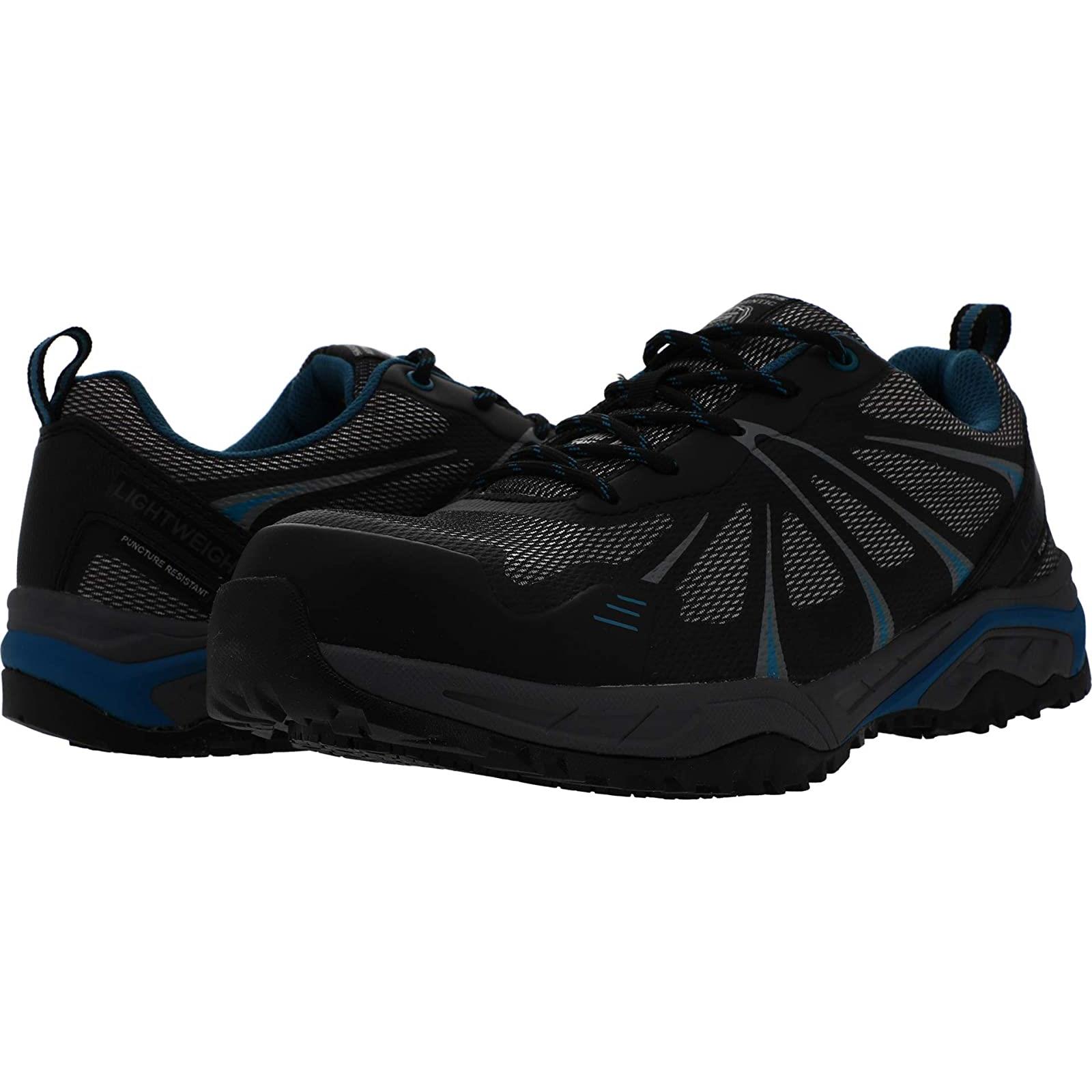 Man`s Sneakers Athletic Shoes Skechers Work Azbar Comp Toe Black/Blue