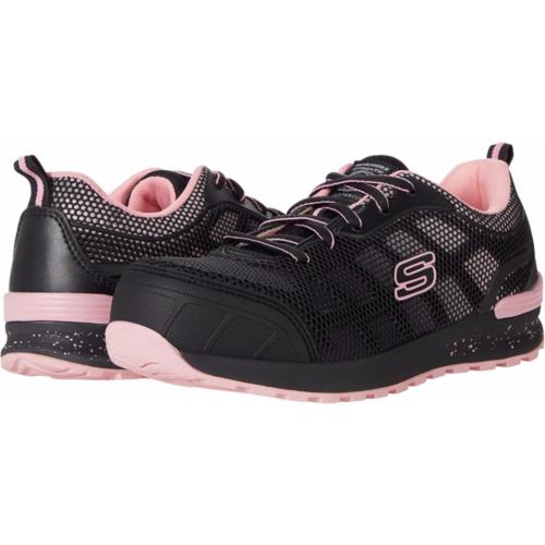 Skechers Women`s Bulklin-lyndale Industrial Shoe Black/Pink