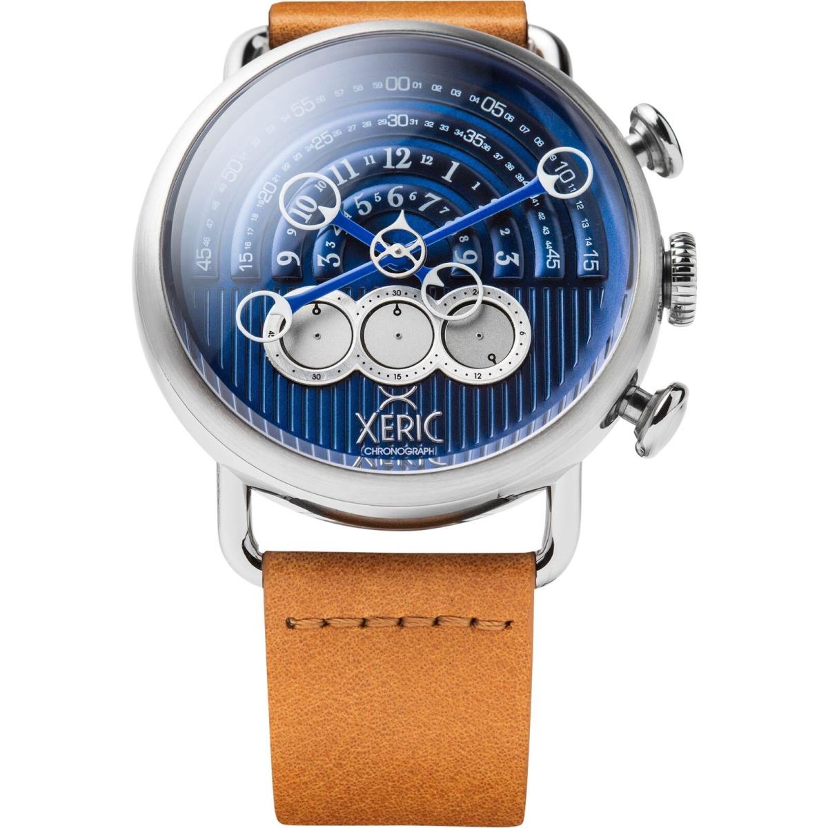 Xeric Halograph Chrono Sapphire Silver Navy Watch