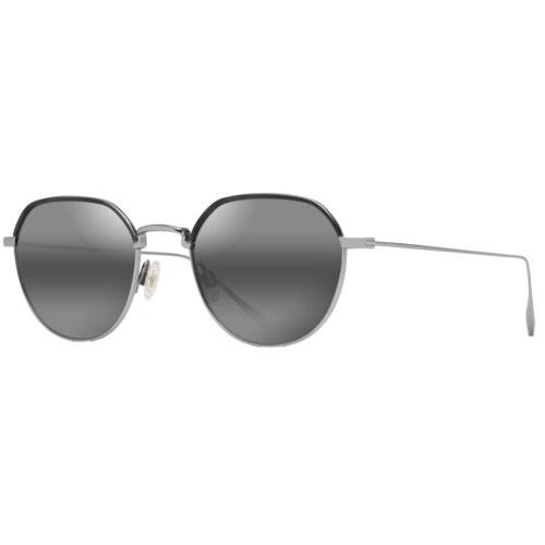 Maui Jim Island Eyes Polarized Round Titanium Sunglasses - MJ859 - Made in Japan Titanium/Neutral Grey (11B)