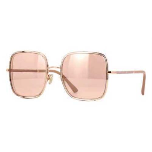 Jimmy Choo Jayla S Bku 2S Sunglasses Gold Frame Pink Silver Lenses 57mm - Frame: Gold Nude, Lens: Pink