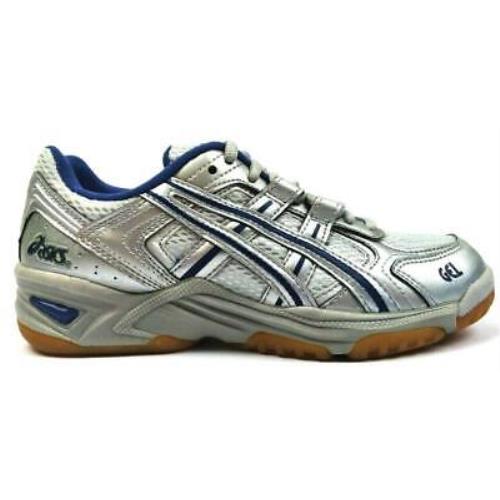 Asics Gel Rocket Iii Men`s Lace Up Lightweight Running Shoes Silver Navy Size 5