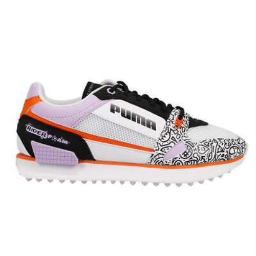 Puma 374215-01 Mile Rider X Mr. Doodle Lace Up Womens Sneakers Shoes Casual