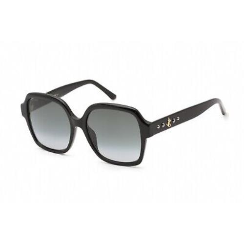 Jimmy Choo Rella GS 0807 9O Sunglasses Black Frame Grey Shaded Lenses 55mm