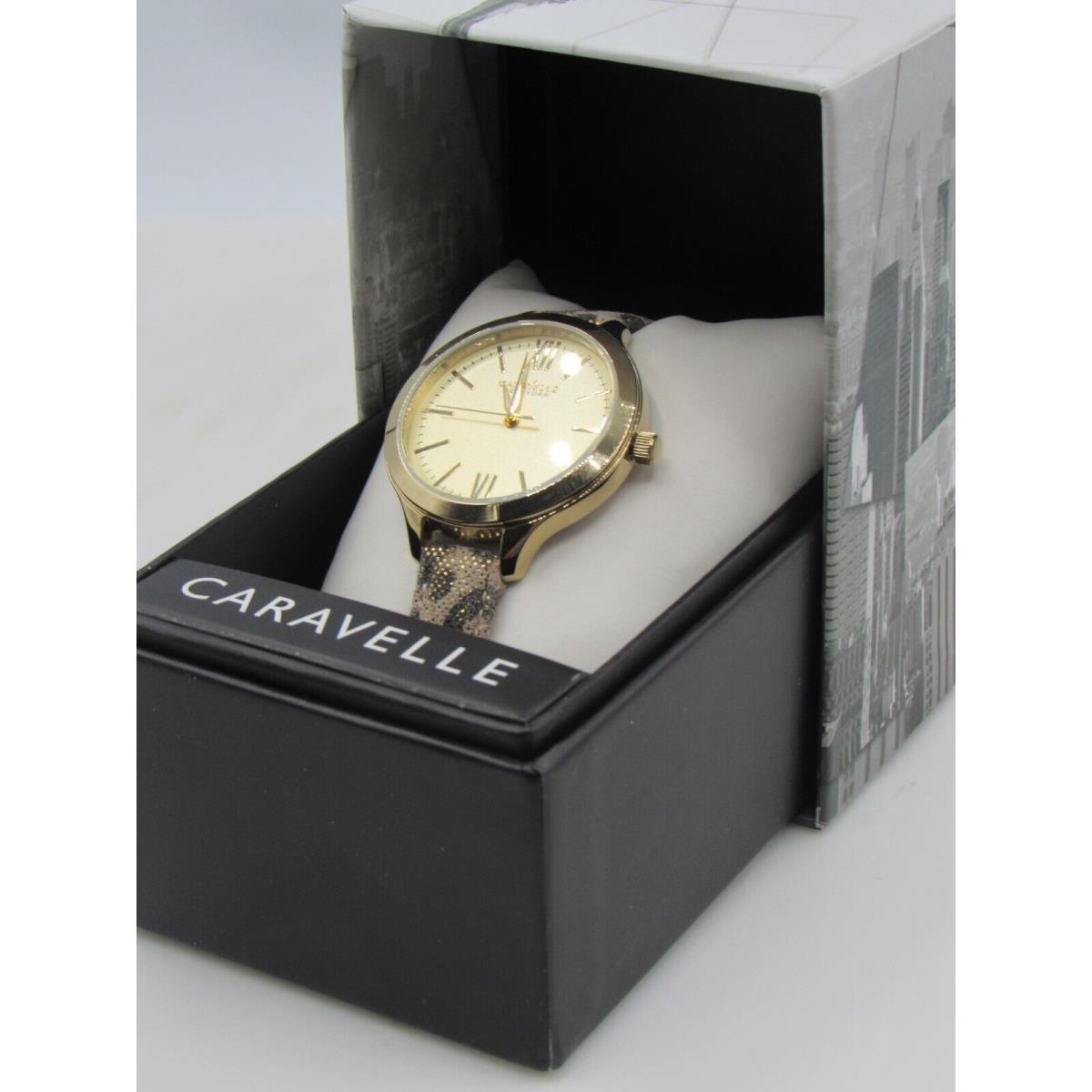 Caravelle watch YORK - Champagne Dial, Multicolor Band, Champagne Bezel 1