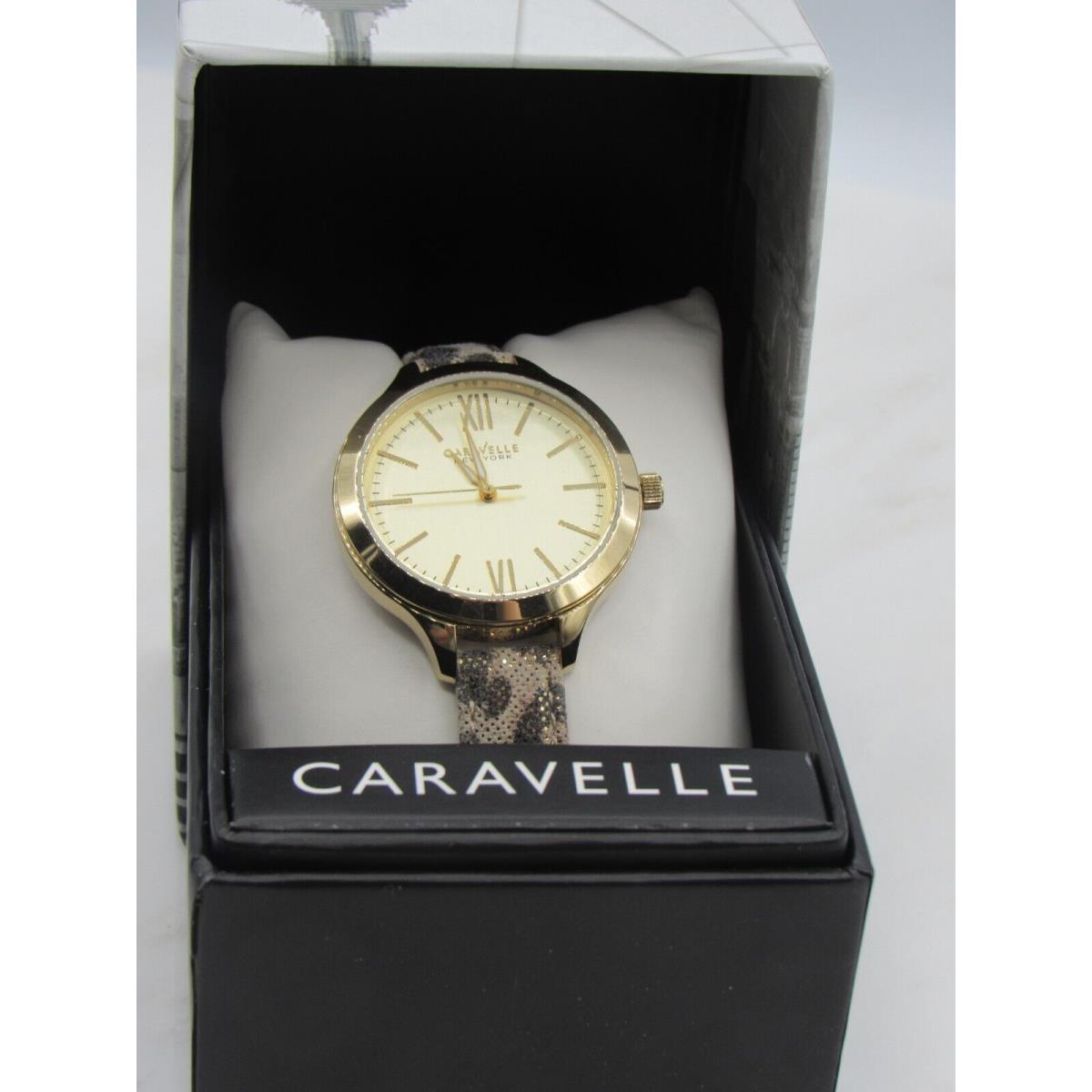 Caravelle watch YORK - Champagne Dial, Multicolor Band, Champagne Bezel 0