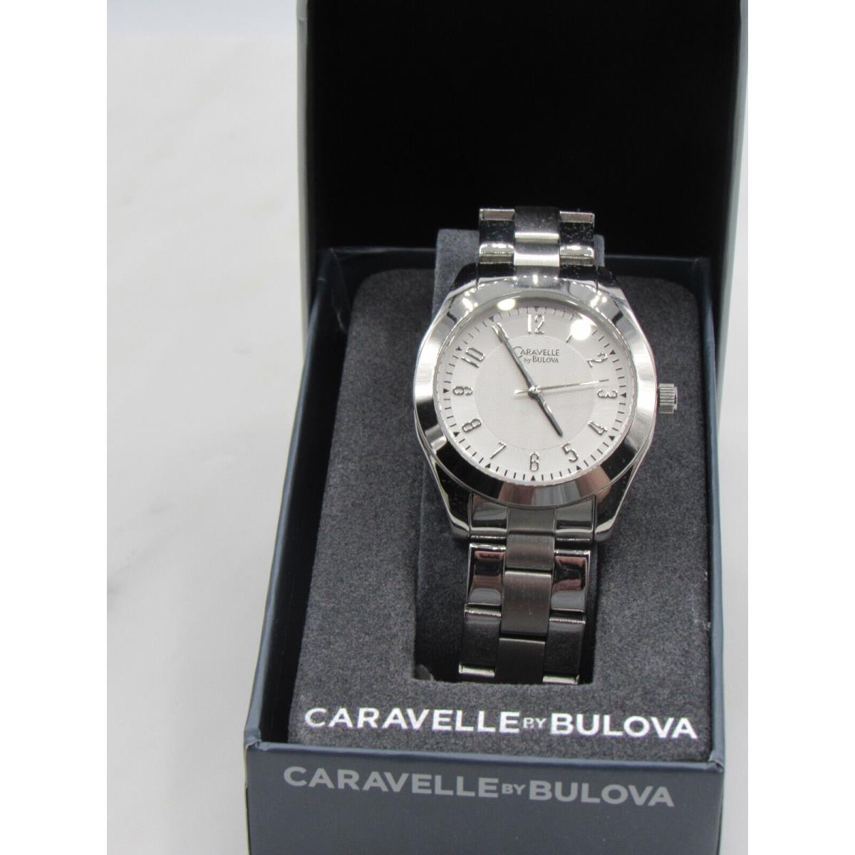 Caravelle watch  - White Dial, Silver Band, Silver Bezel 0