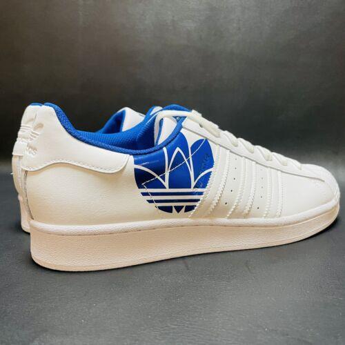 Adidas shoes Superstar - Cloud White / Cloud White / Royal Blue 10