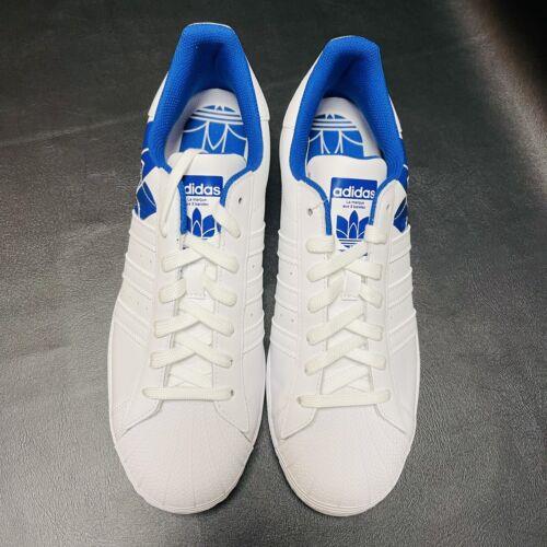 Adidas shoes Superstar - Cloud White / Cloud White / Royal Blue 3