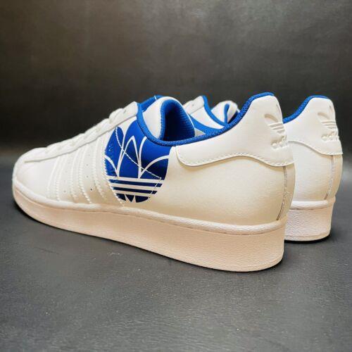 Adidas shoes Superstar - Cloud White / Cloud White / Royal Blue 5