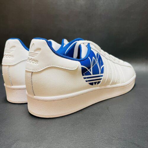 Adidas shoes Superstar - Cloud White / Cloud White / Royal Blue 6