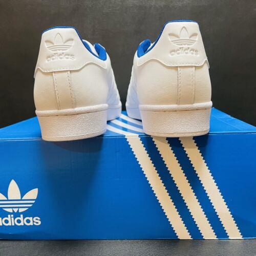 Adidas shoes Superstar - Cloud White / Cloud White / Royal Blue 7
