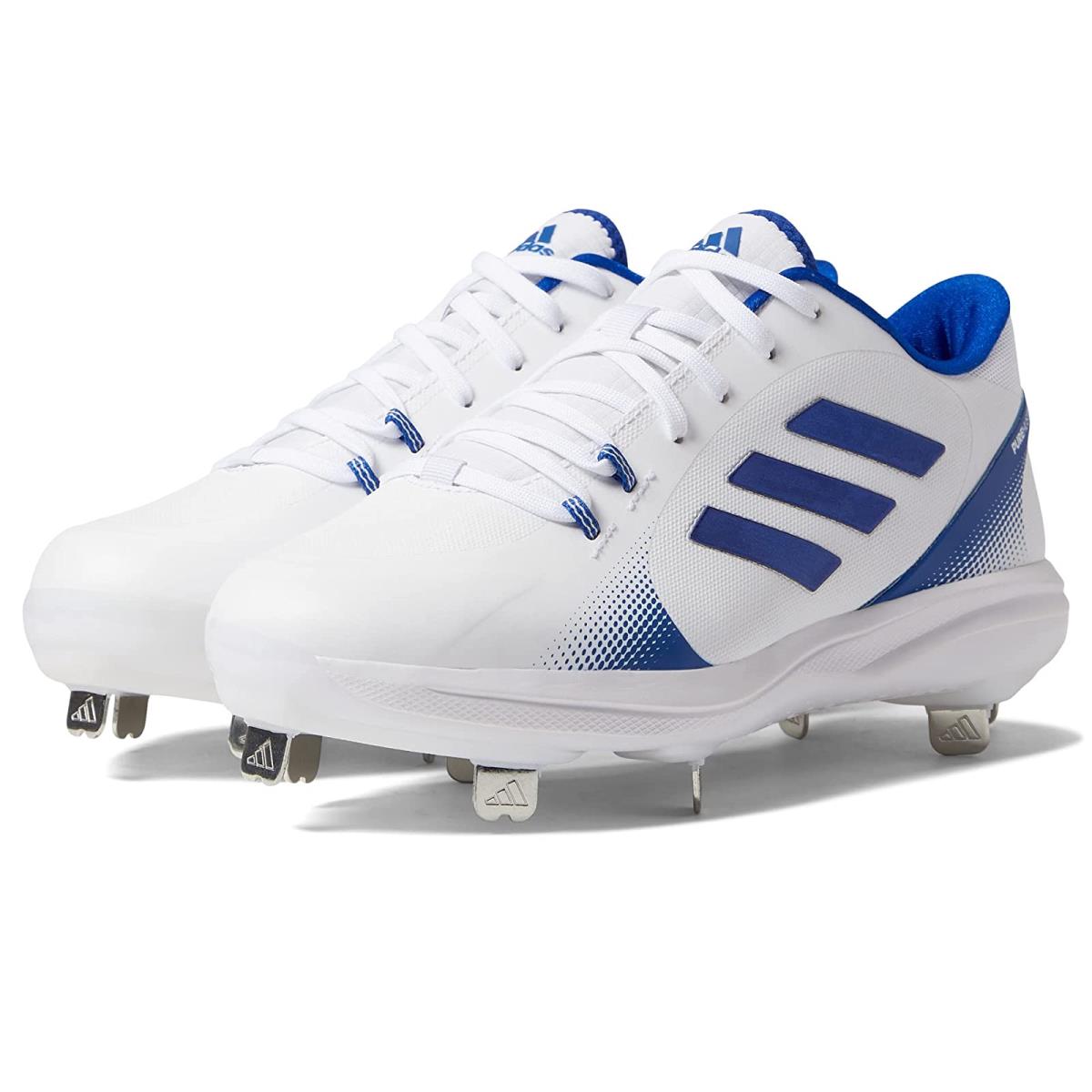 Woman`s Sneakers Athletic Shoes Adidas Purehustle 2 Softball White/Team Royal Blue/Solar Blue