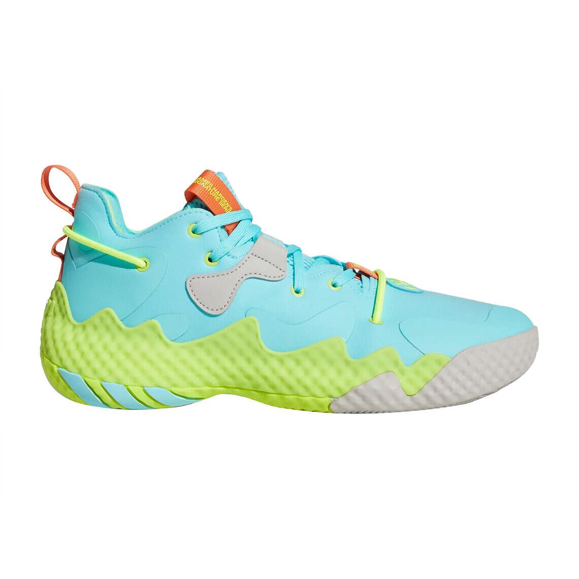 Adidas Men`s Harden Vol. 6 Pulse Basketball Shoes in Aqua Solar Yellow US Sizes