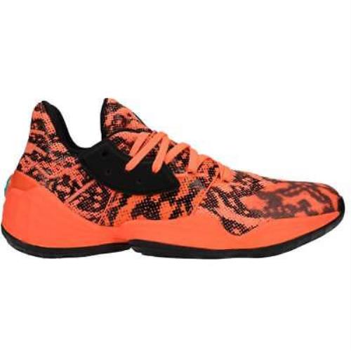 Adidas FV4151 Harden Vol.4 Mens Basketball Sneakers Shoes Casual - Black,Orange