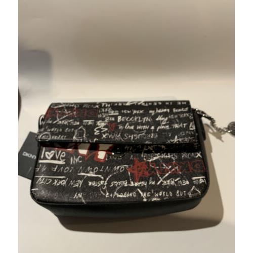 Dkny Cleo Graffiti Shoulder Flap Bag Purse R13er467